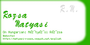 rozsa matyasi business card